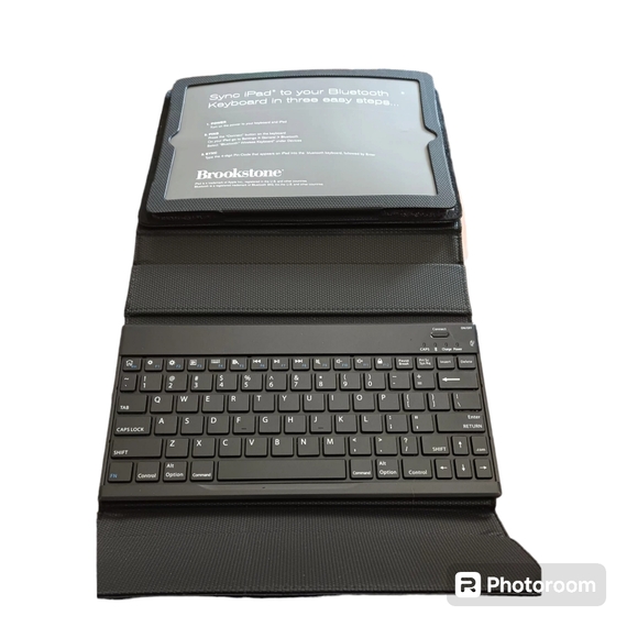 Brookstone Bluetooth Keyboard Pro Leather Case for ipad Air Tablet - Picture 2 of 5